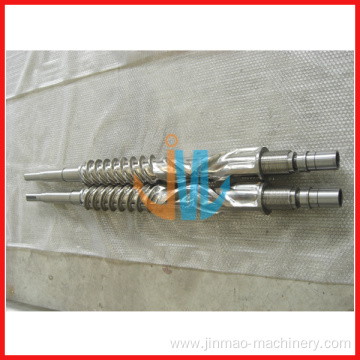 Bimetallic twin rotor screw /mixer screw